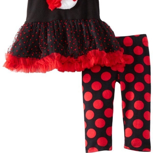 Rare Editions Tutu Dress Legging Set Fall Outfit - Picture 3 of 4